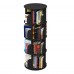 360° Rotating Stackable Shelves Bookshelf Organizer - Black